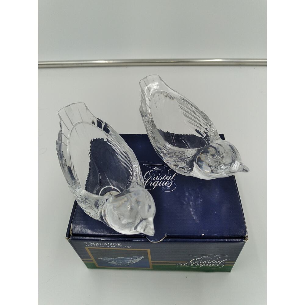 2 Vantage Cristal D'Arques Genuine Lead Crystal Candle Holder